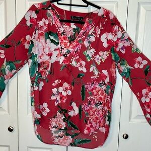 Zara Floral Red Women's Top